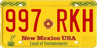 NM license plate 997RKH