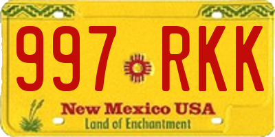 NM license plate 997RKK