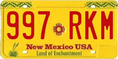 NM license plate 997RKM