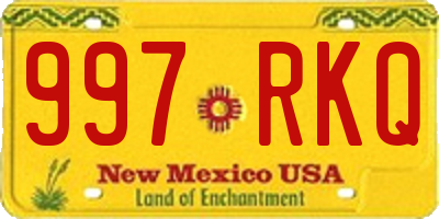 NM license plate 997RKQ