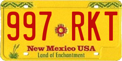 NM license plate 997RKT