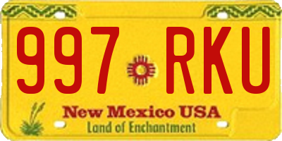 NM license plate 997RKU