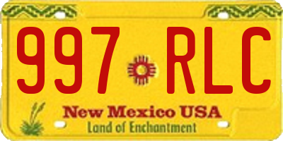 NM license plate 997RLC