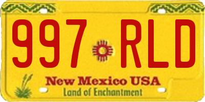 NM license plate 997RLD
