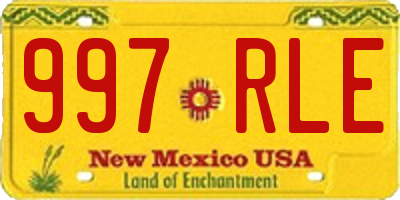 NM license plate 997RLE