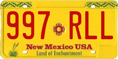 NM license plate 997RLL