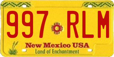 NM license plate 997RLM