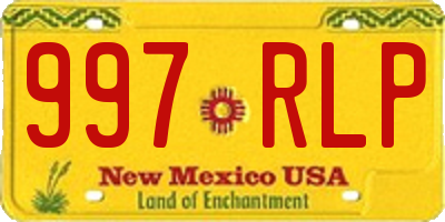 NM license plate 997RLP
