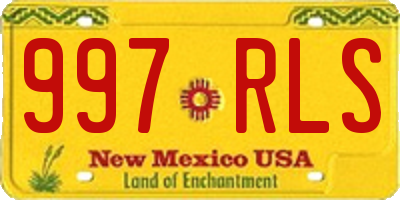 NM license plate 997RLS