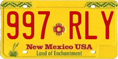 NM license plate 997RLY