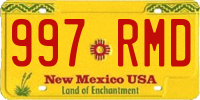 NM license plate 997RMD