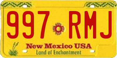 NM license plate 997RMJ