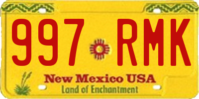 NM license plate 997RMK
