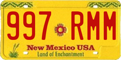 NM license plate 997RMM