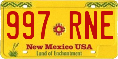 NM license plate 997RNE