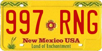 NM license plate 997RNG