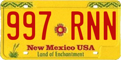 NM license plate 997RNN