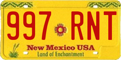 NM license plate 997RNT