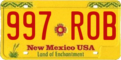 NM license plate 997ROB
