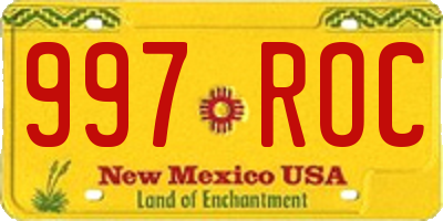NM license plate 997ROC