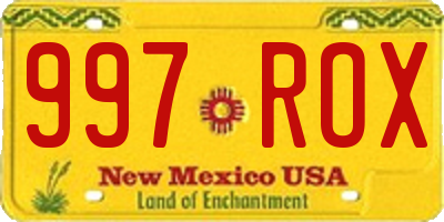 NM license plate 997ROX