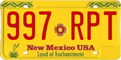NM license plate 997RPT
