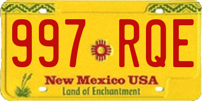 NM license plate 997RQE