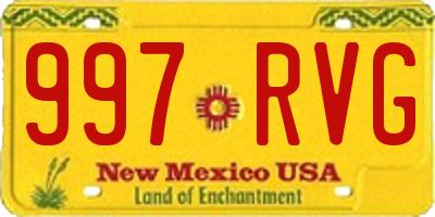 NM license plate 997RVG