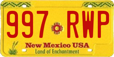 NM license plate 997RWP