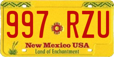 NM license plate 997RZU
