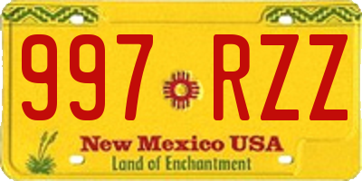 NM license plate 997RZZ