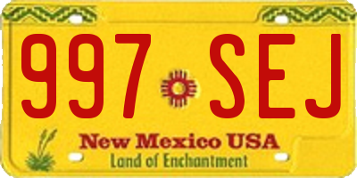 NM license plate 997SEJ