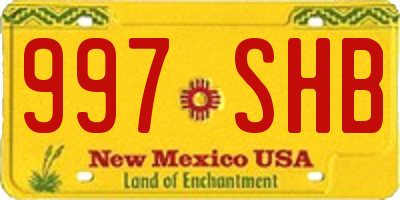 NM license plate 997SHB