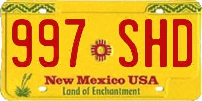 NM license plate 997SHD