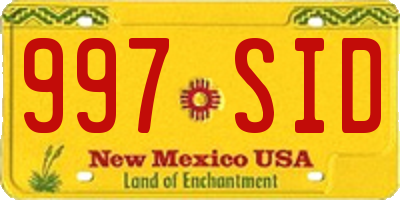 NM license plate 997SID