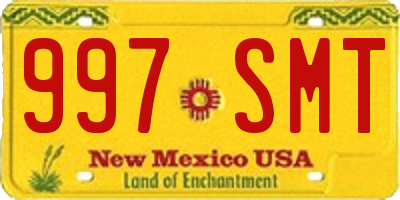 NM license plate 997SMT