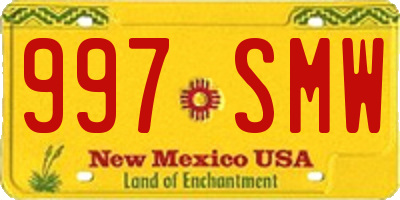 NM license plate 997SMW