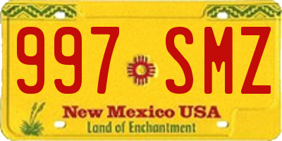 NM license plate 997SMZ