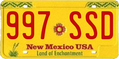 NM license plate 997SSD