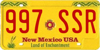 NM license plate 997SSR