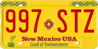 NM license plate 997STZ