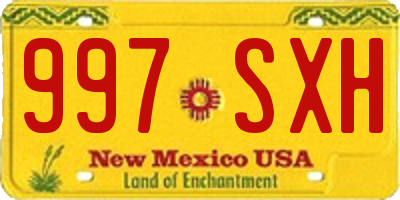 NM license plate 997SXH