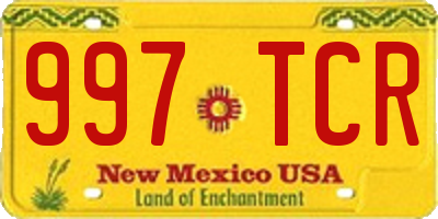 NM license plate 997TCR