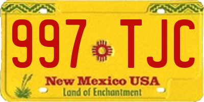 NM license plate 997TJC