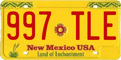 NM license plate 997TLE