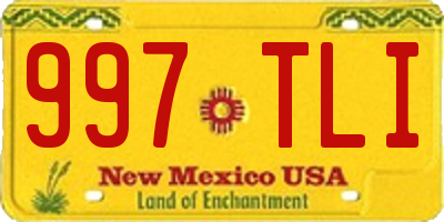 NM license plate 997TLI