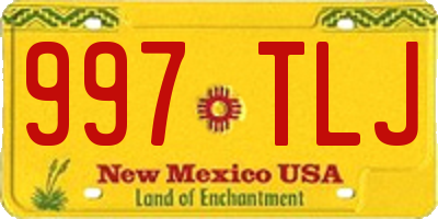 NM license plate 997TLJ