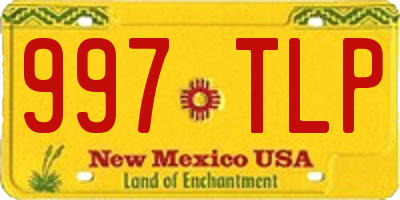 NM license plate 997TLP