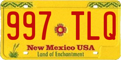 NM license plate 997TLQ