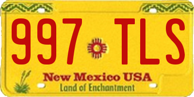 NM license plate 997TLS